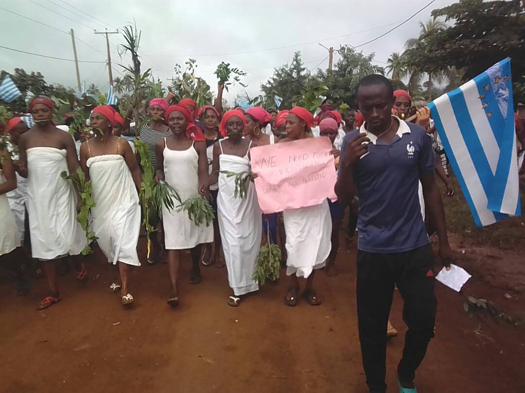 Southern Cameroon Women in peace protest