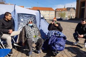 Samir and Azzam on hunger strike at Christiansborg