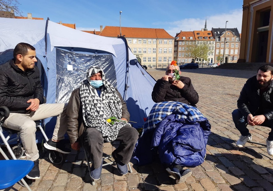 Samir and Azzam on hunger strike at Christiansborg