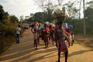Refugees fleeing Cameroon